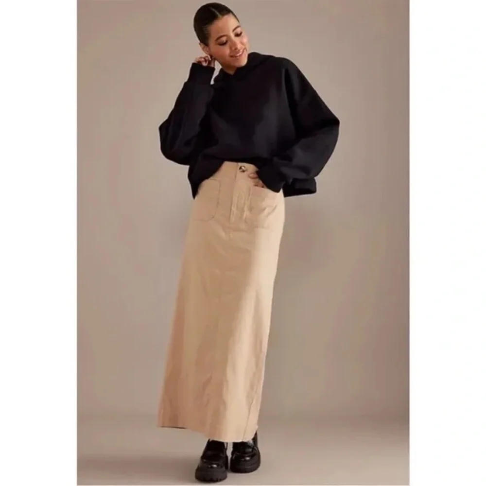 NWT Anthropologie Maeve Magic Fabric The Colette Maxi Skirt, XS 🟥